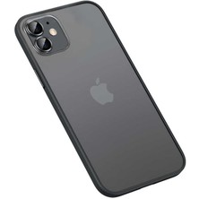 Nevarium Apple iPhone 11 Kılıf Kamera Mercek Korumalı Retro Kapak - Siyah