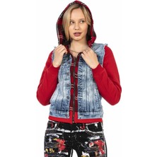 Cipo & Baxx WJ191 Kapüşonlu Kot Ceket