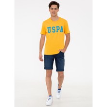 U.S. Polo Assn. Bisiklet Yaka Regular Fit Sarı Erkek T-Shirt