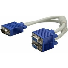 Keepro VGA 2li Çoklayıcı Y Splitter Kablo 1erkek To 2 Dişi VGA Kablo