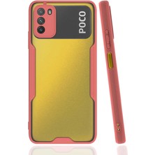 Nevarium Xiaomi Poco M3 Kılıf Arkası Mat Kamera Korumalı Silikon - Pembe