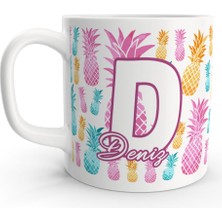 Rock'n Fox Ananas Pineapple Harfli Isme Özel Kupa Bardak