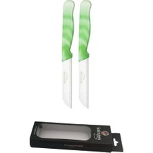 Solingen Turuncu Mermer Desen 2 Adet Meyve ve Sebze Bıçağı