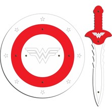 Ahtek Ahşap Oyuncak Seti 2’li, Wonder Woman Figürlü Kalkan ve Kılıç