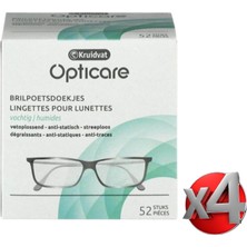 Opticare Gözlük Camı Temizleme Mendili 52 Adet X4