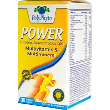 PolyPhyto Power - Ginseng, Resveratrol, CO-Q10 30 Bitkisel Kapsül