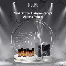 O'Dore Aromaterapi Alışma Seti - Siyah O'dore Aromaterapi Mermer Desenli Difüzörlü