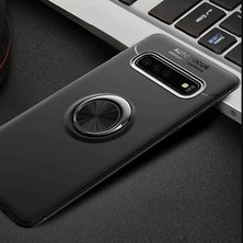 Galaxy S10 Kılıf Yüzüklü Silikon Range - Siyah