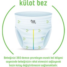 Pure Baby Organik Bambu Özlü Külot Bez 2'li Paket 4 Numara Maxi 96 Adet