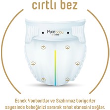 Pure Baby Organik Pamuklu Cırtlı Bez 4'lü Paket 2 Numara Mini 272 Adet