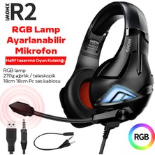 Ason Plus Xmowi R2 Gaming Mikrofonlu Rgb Oyuncu Kulaklılığı Gurultu Engelleyici Kulaklik