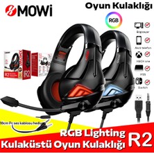 Ason Plus Xmowi R2 Gaming Mikrofonlu Rgb Oyuncu Kulaklılığı Gurultu Engelleyici Kulaklik