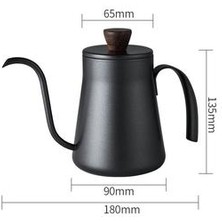 400 ml Paslanmaz Çelik Japon Tarzı El Yıkama Pot Asılı Kulak Pot Coffe Pot Kalınlaşmış Pot 400 ml Kapak ile Dar Ağzına Tencere | Kahve Kapları