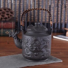 760ML Ejderha Çaydanlıklar Mor Kil Çay Potu Zisha Su Isıtıcısı Çin Kung Fu Drinkware Büyük Kapasiteli Çay Su Isıtıcısı Seramik Teaset | Çaydanlıklar