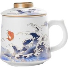 Seramik Whiteware Çay Kupası Seramik Çay Ayrımı Koyun Yağ Yeşim Kemer Filtre Ofis Kupası Çay Kupası Seramik Handpainted Teacups | Teacups(Yurt Dışından)