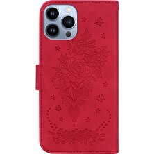 YKD Store Iphone 13 Pro Max Red Için Deri Telefon Kılıfı (Yurt Dışından)