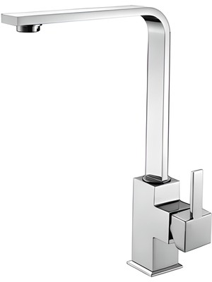 Arvenis Yüksek Ağır Gövde Kare Mutfak Evye Bataryası Çift Su Girişli