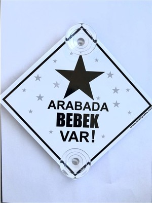 Butik Plaka Dikkat Arabada Bebek Var/ikaz Levhası/yıldız Model
