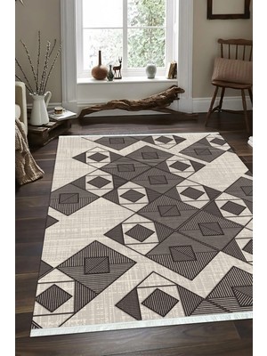 Napoli Home Dijital Baskılı Kaymaz Taban Yıkanabilir Modern Salon Halısı Mutfak Halısı ve Yolluk NH-SD-888