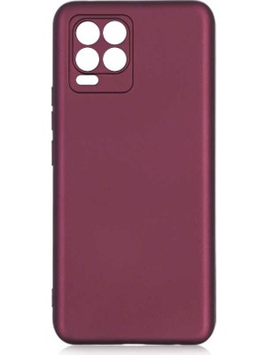 Nevarium Realme 8 Pro Kılıf Silikon Yumuşak Dokulu Premium- Mürdüm