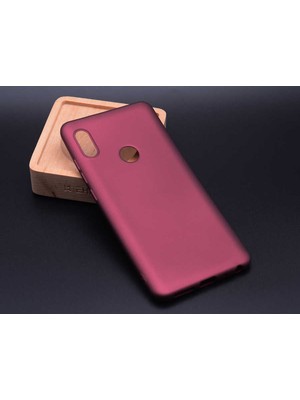Nevarium Xiaomi Redmi Note 5 Pro Kılıf Silikon Yumuşak Dokulu Premium- Mürdüm