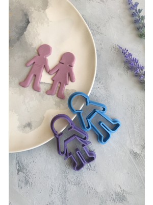 Cestopieno 1 Kadın 1 Erkek Hamur Şekillendirici / Kurabiye Kalıbı