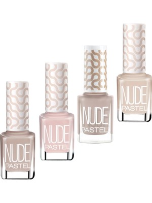 Pastel 4'lü Nude Oje Seti 763 751 755 767 Doğal Renk Seçenekleri 4 Adet