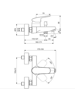 Ideal Standart Ceraflex Banyo Bataryası - B1721AA