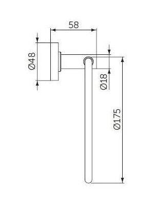 Ideal Standart Iom Yuvarlak Havluluk Mat Siyah - A9130XG