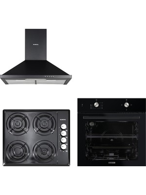 KUMTEL Siyah Basic Ankastre Set