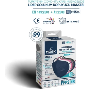 FFP2/N95 Maske  Mix  Renk 10 Adet