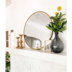 Ersan Dizayn Metal Çerçeveli Gold Yuvarlak Ayna Çap 60 cm