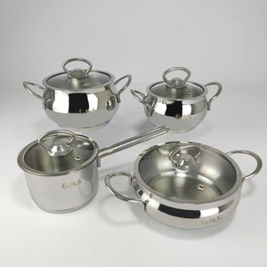 Oms Mini Baby 4’lü Çelik Tencere Seti - Küre
