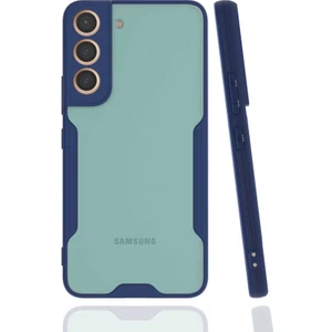 Galaxy S22 Kılıf Arkası Mat Kamera Korumalı Silikon - Lacivert