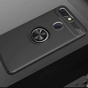 Xiaomi Mi 8 Lite Kılıf Yüzüklü Silikon Range - Siyah