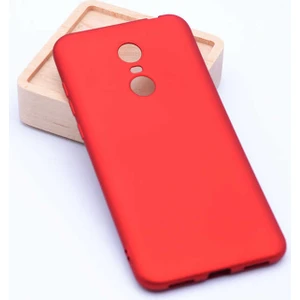 Xiaomi Redmi 5 Plus Kılıf Silikon Yumuşak Dokulu Premium- Kırmızı
