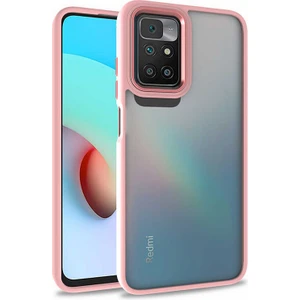 Xiaomi Redmi 10 Kılıf Arkası Şeffaf Kenar Korumalı Silikon Dora- Rose Gold