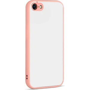 Apple iPhone 7 Kılıf Mat Buzlu Kamera Korumalı Silikon - Pembe