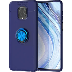 Xiaomi Redmi Note 9s Kılıf Yüzüklü Silikon Range - Mavi