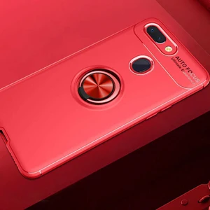 Xiaomi Mi 8 Lite Kılıf Yüzüklü Silikon Range - Kırmızı