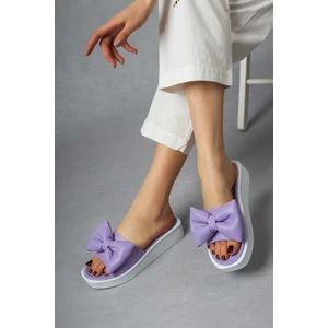 Kadın Fiyonk Detaylı Günlük Terlik PPL.4040 Lila