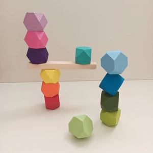 Woodblocks Waldorf Ahşap Denge Blokları G12 Li Set - 12 Renk
