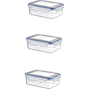 400 ml Sızdırmaz Kilitli Saklama Kabı - 3 Lü Set
