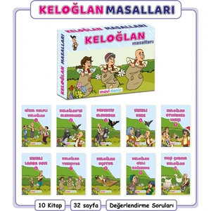 Mavi Deniz Keloğlan Masalları Hikaye Seti 2. Sınıf Çocuklar İçin 10 Kitap 32 Sayfa
