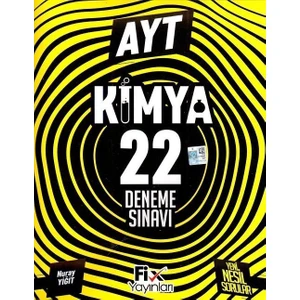 Fix Yayınları Yks Ayt Kimya 22 Deneme Fix Yayınları