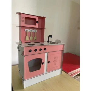Bahadır Grup Montessori Eğitici Ahşap Oyuncak Mutfak 3mm 100x80