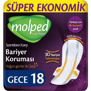 Supernight Uzun Süper Ekonomik Ped 18 li
