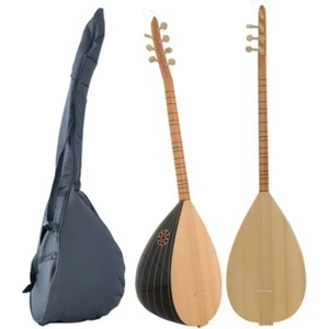 Müzikhal Ticaret Kısa Sap Dut Filetolu Orta Kalite Bağlama Saz Set