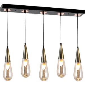 TT Aydınlatma TT023-5S-SY-ESK  Eskitme 5'li Damla Modeli Sıralı Avize