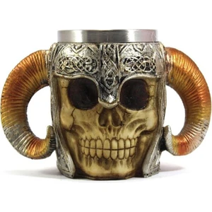 Keyfim Shop Boynuzlu Viking Kuru Kafa Kupa